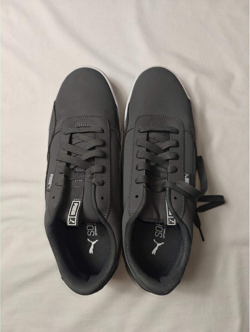 PUMA Men's Size 12 Skate Sneakers Lace-up Court Shoes, Gray Used Once No Box